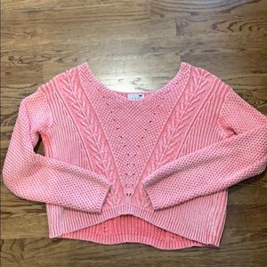 Hot pink cropped sweater